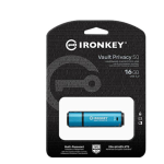 Kingston IronKey Vault Privacy 50C - Chiavetta USB - crittografato - 16 GB - USB-C 3.2 Gen 1 - Compatibile TAA